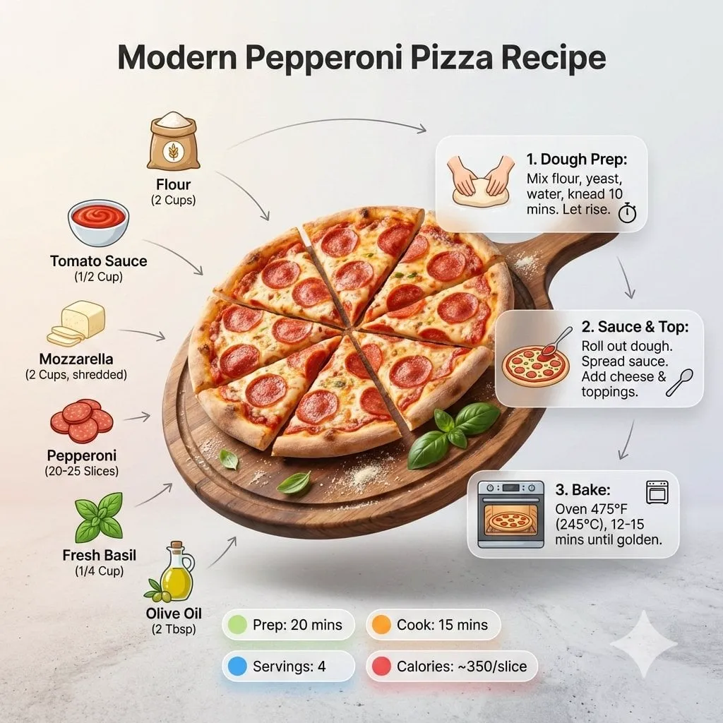 Ultra-clean modern recipe infographic