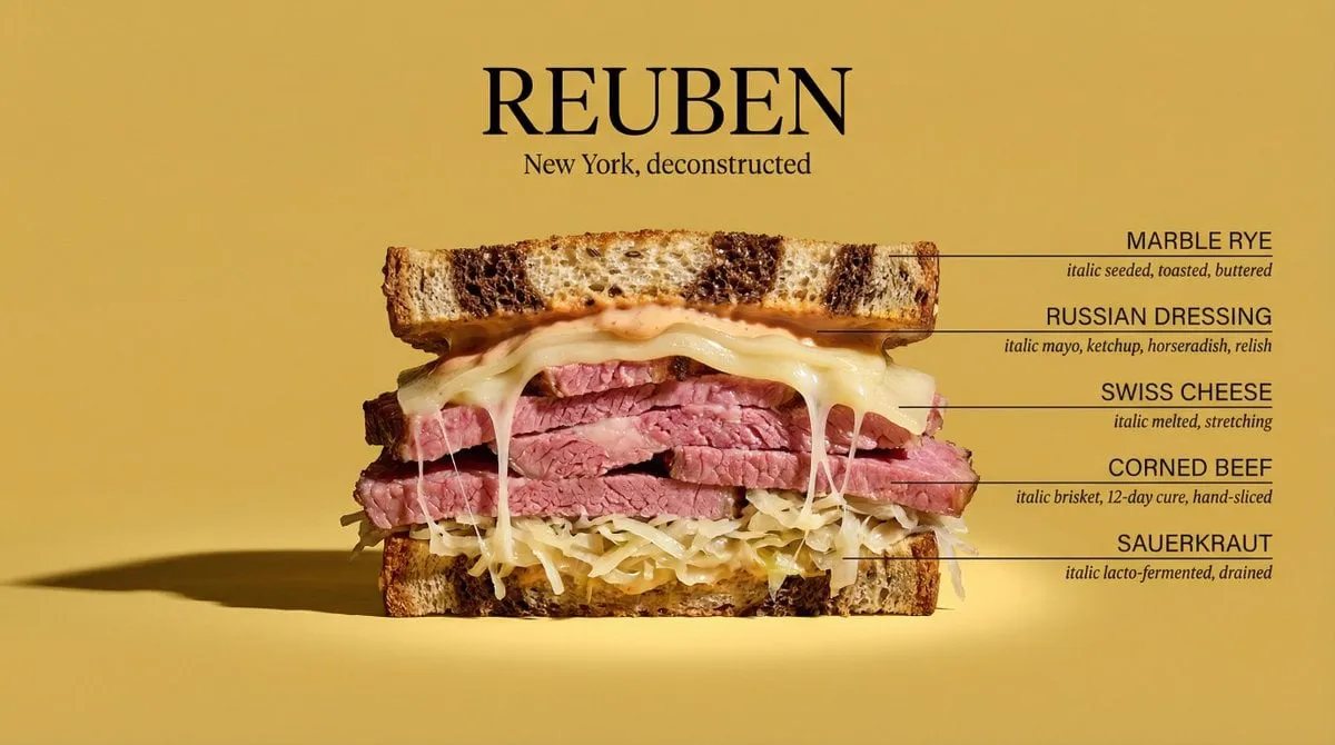 Perfect cinematic cross-section cut through [DISH], sliced cleanly down the…