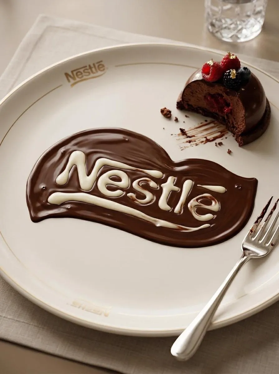 Transform the uploaded logo into a realistic dessert scene where the logo… — 1/2