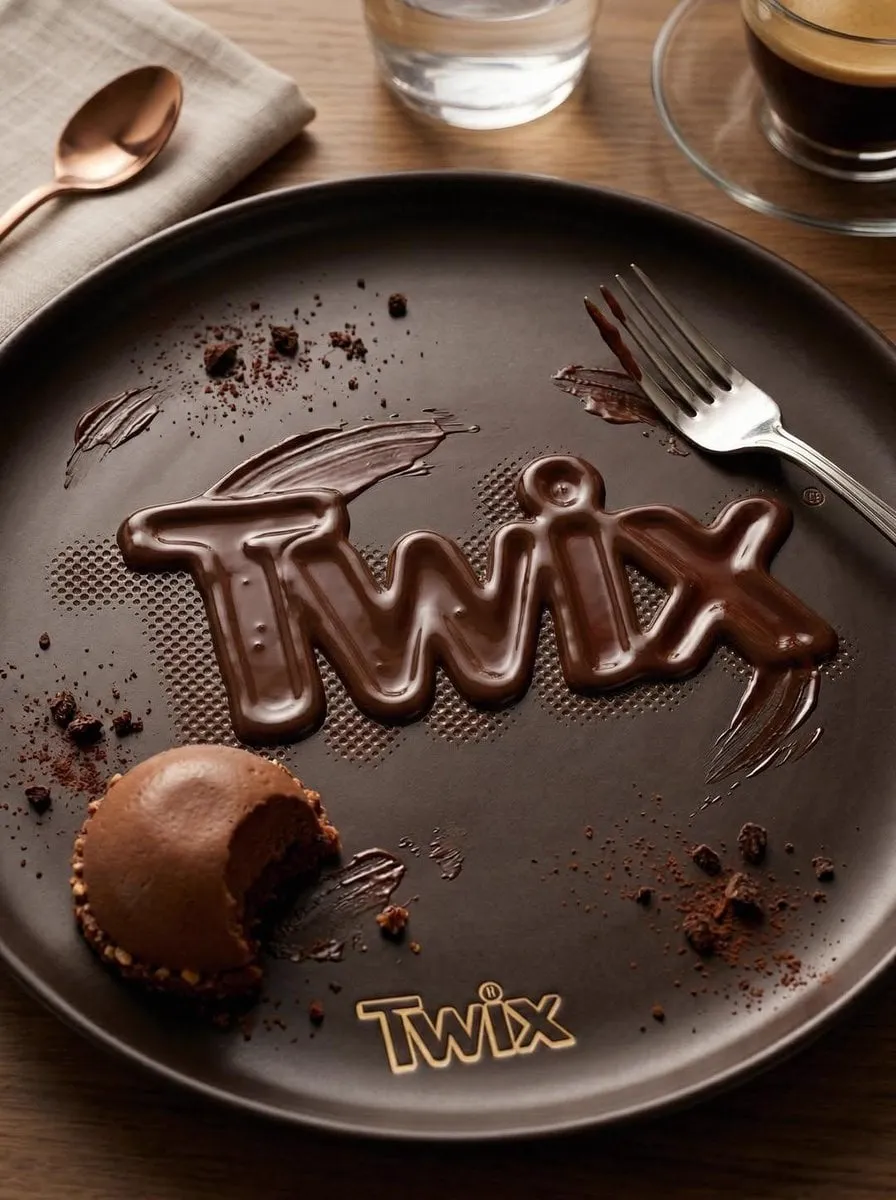 Transform the uploaded logo into a realistic dessert scene where the logo… — 2/2
