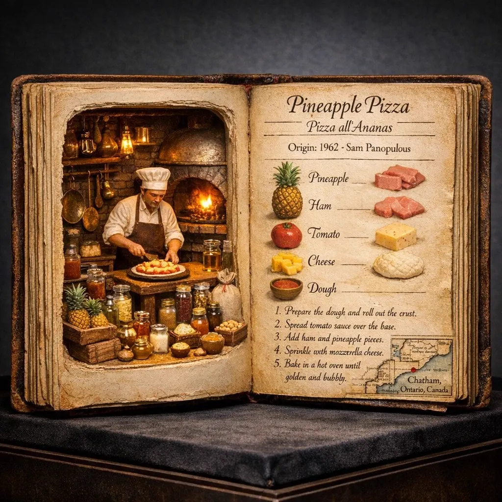 Do this for Pineapple Pizza: <instruction> Input A: user uploads an image or… — 1/2