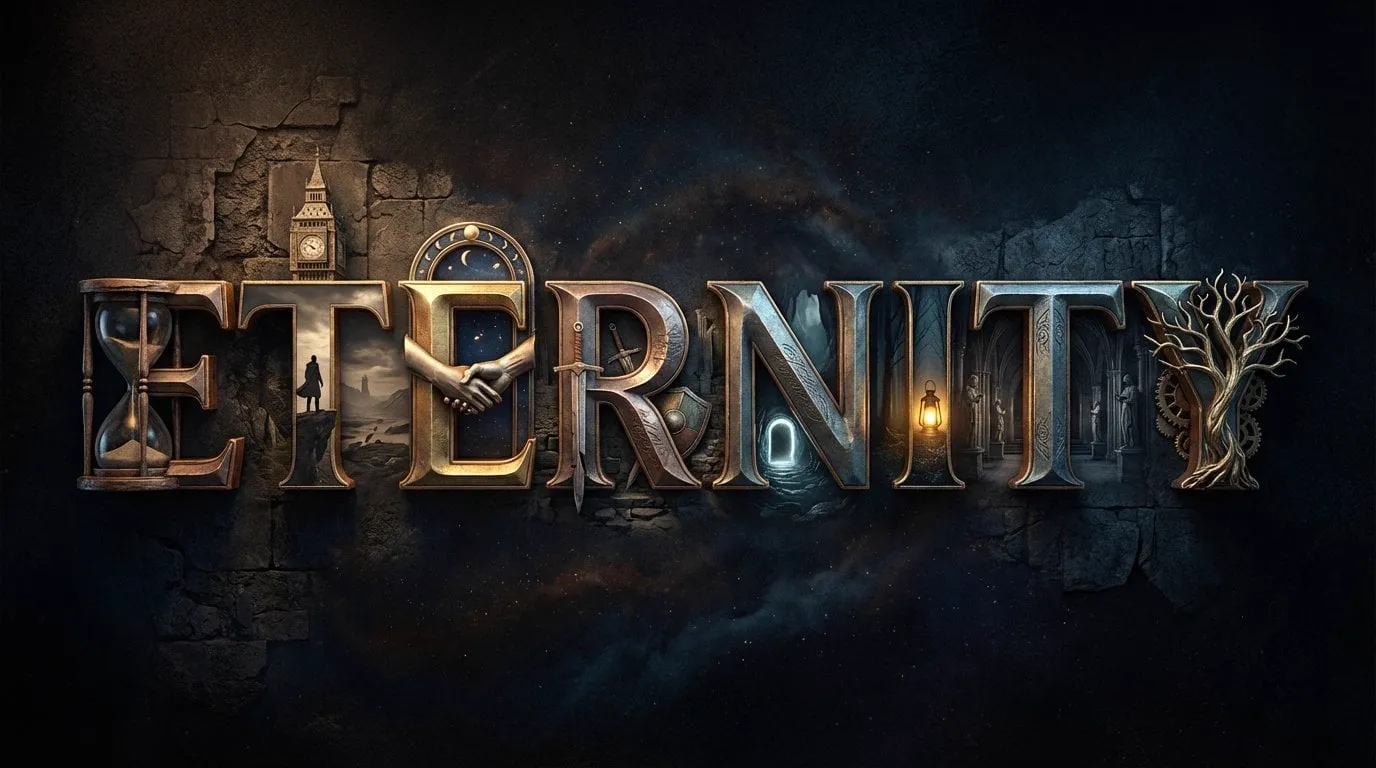 Create a high-quality 3D metallic typography composition of the title [MOVIE /… — 3/4