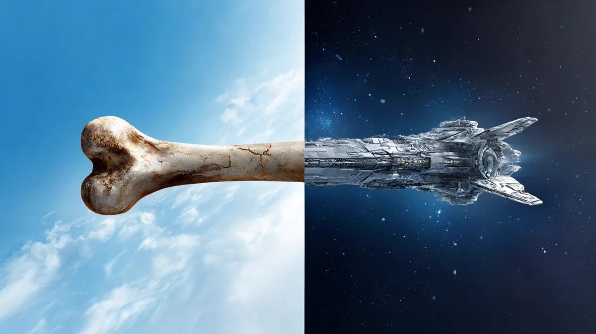 A photorealistic image, split down the middle — 2/4