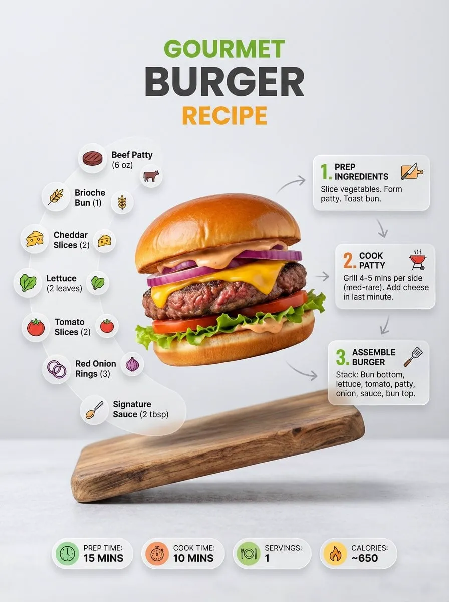 Ultra-clean modern recipe infographic