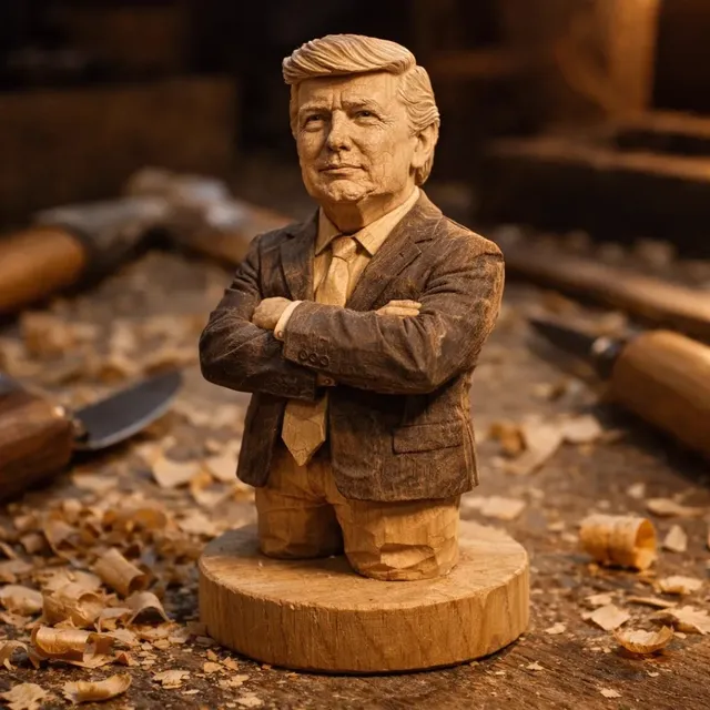 Hand-Carved Wooden Miniature Figure of Name, Shaped