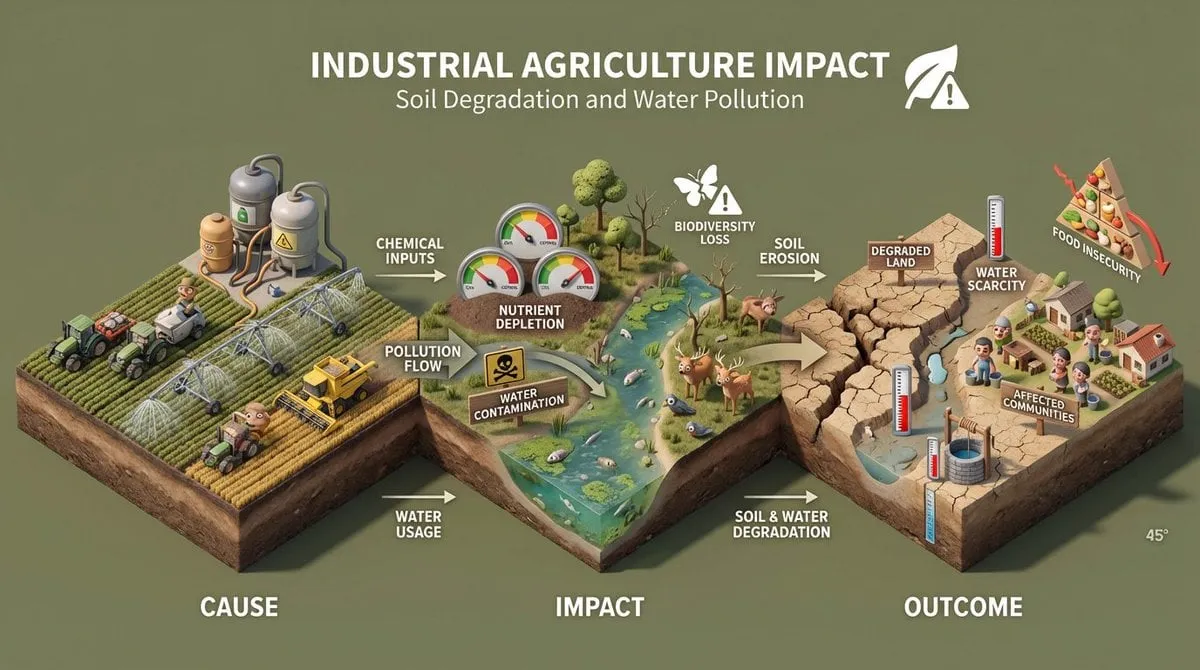 “Build an isometric miniature 3D diorama explaining the environmental impact of… — 1/4