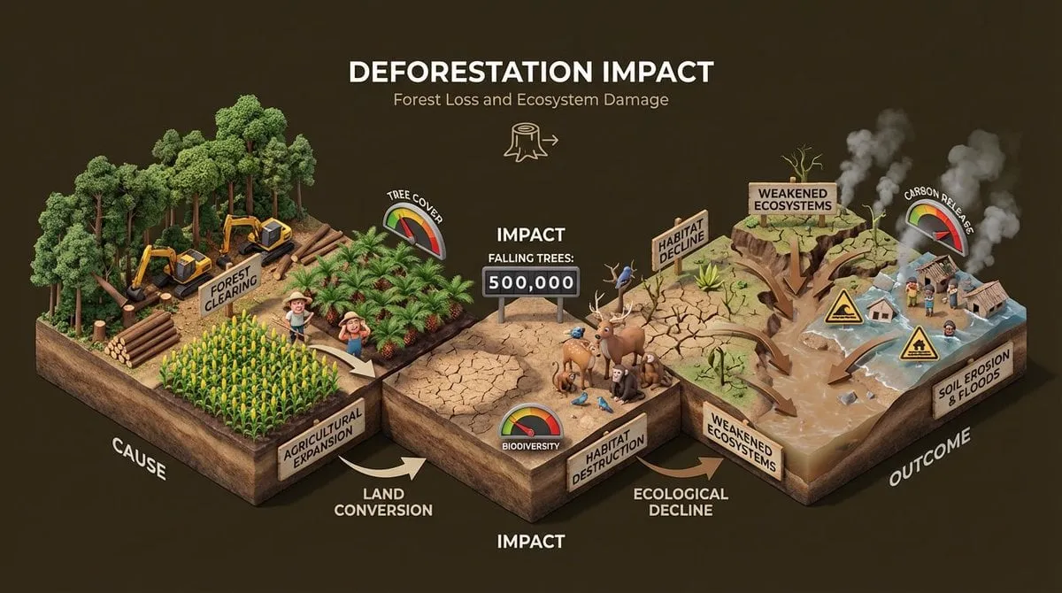 “Build an isometric miniature 3D diorama explaining the environmental impact of… — 3/4