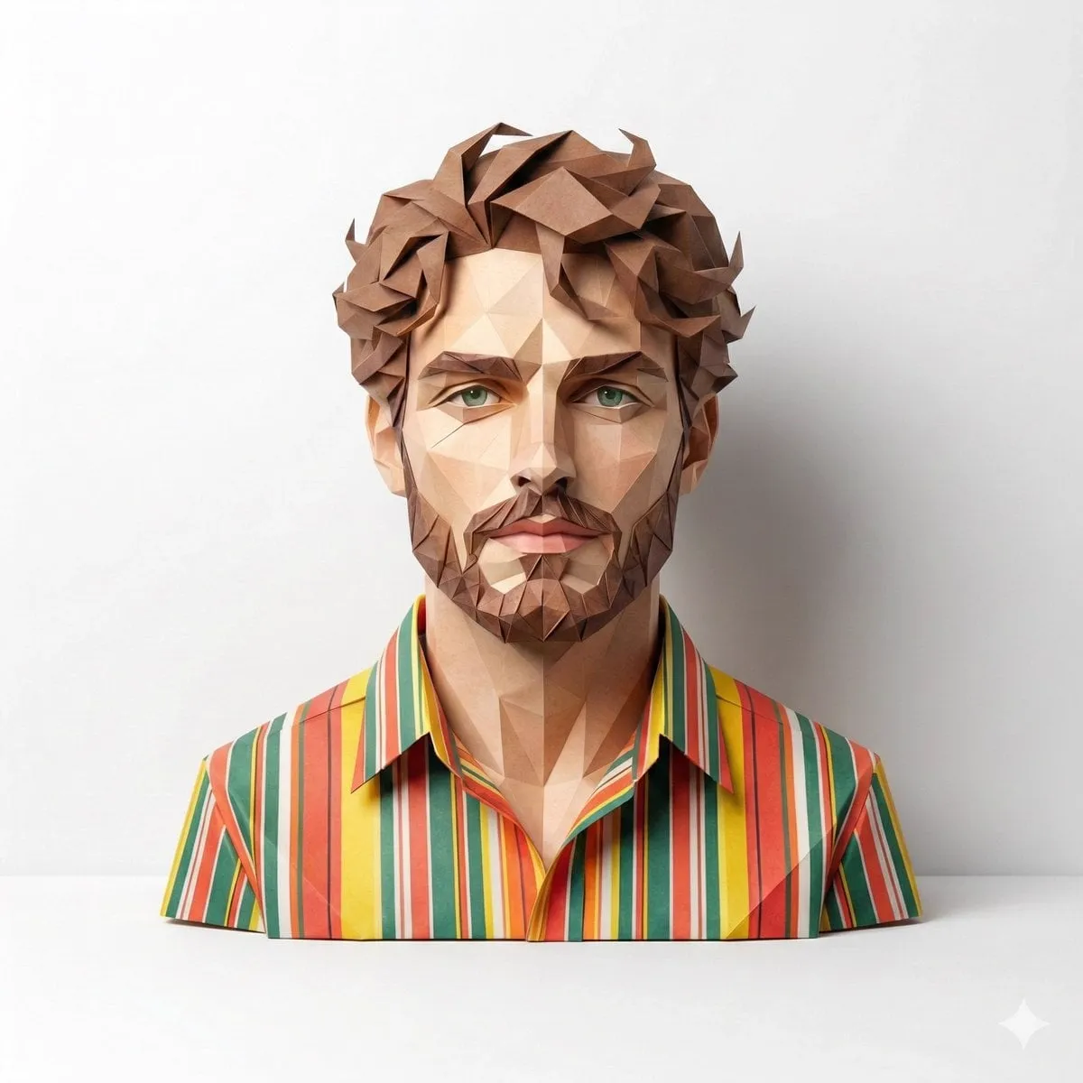 A hyper-detailed, origami-style version of a person, folded from high-quality… — 4/4