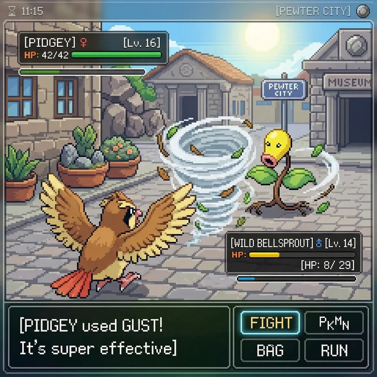 inspired by a classic pokemon gameboy screenshot but it's highly detailed… — 2/4