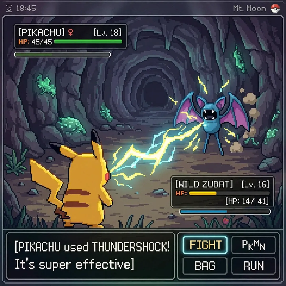 inspired by a classic pokemon gameboy screenshot but it's highly detailed… — 3/4