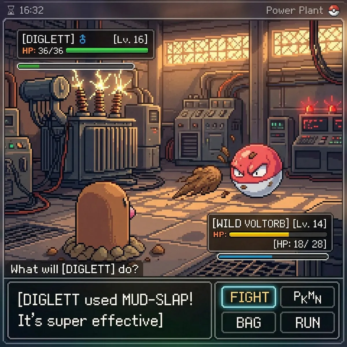 inspired by a classic pokemon gameboy screenshot but it's highly detailed… — 4/4