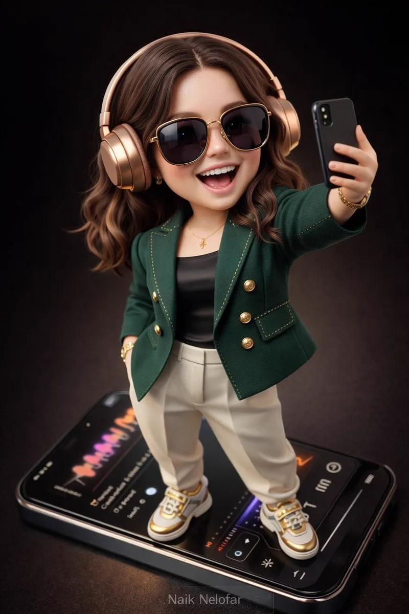 Create a high-detail 3D semi-realistic chibi character with slightly…