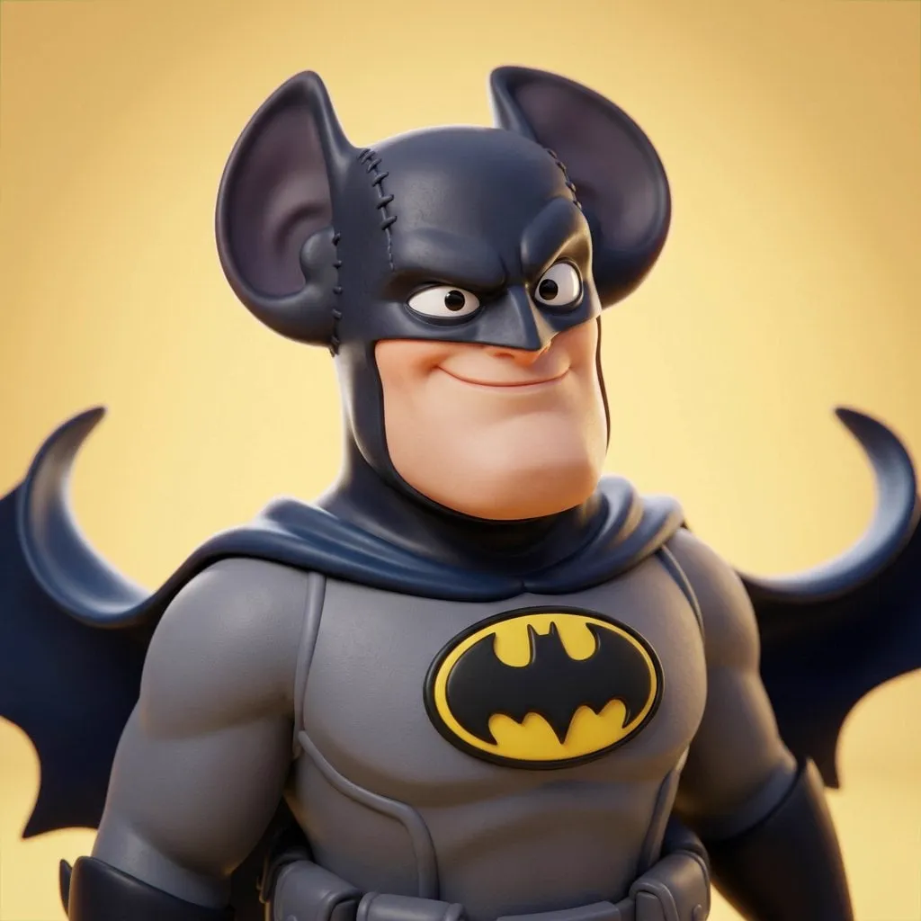 High-quality stylized 3D CGI big-head cartoon render of Harry Potter, square… — 1/4