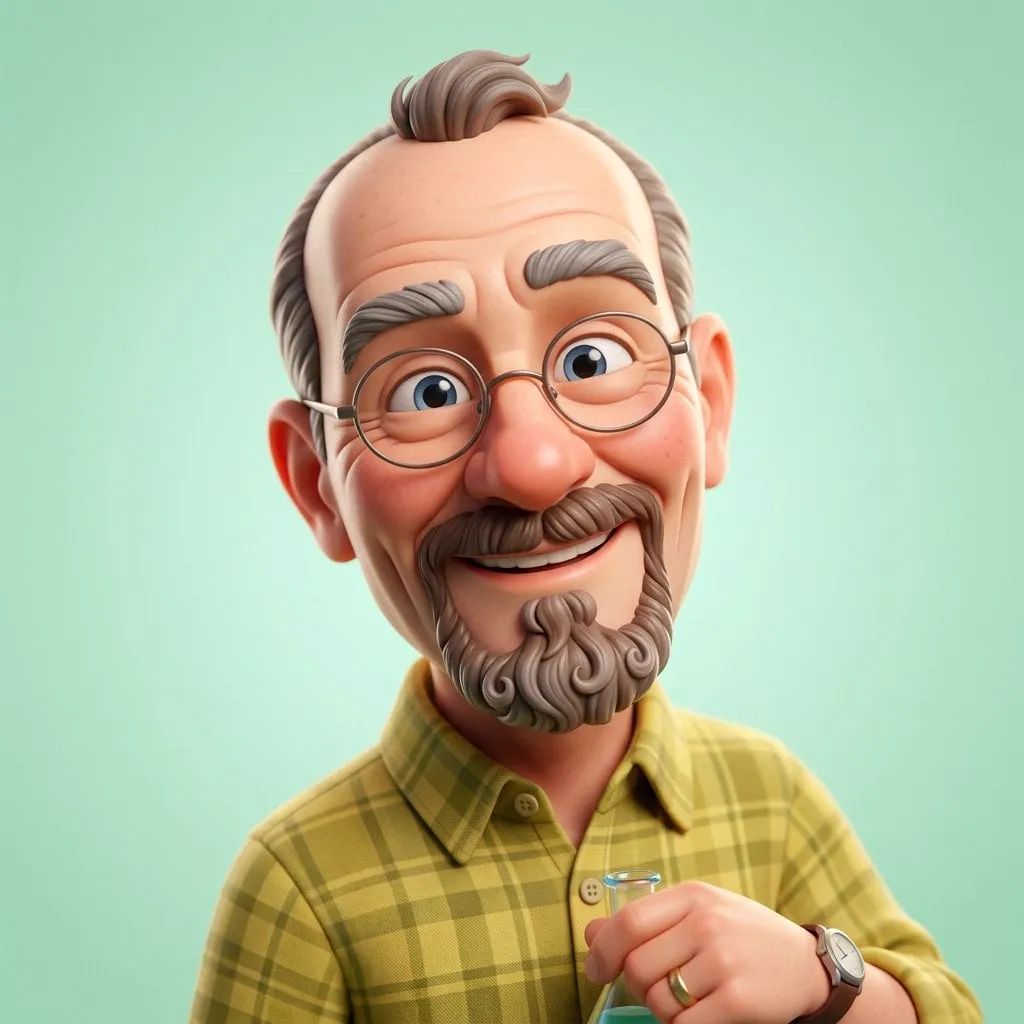 High-quality stylized 3D CGI big-head cartoon render of Harry Potter, square… — 2/4