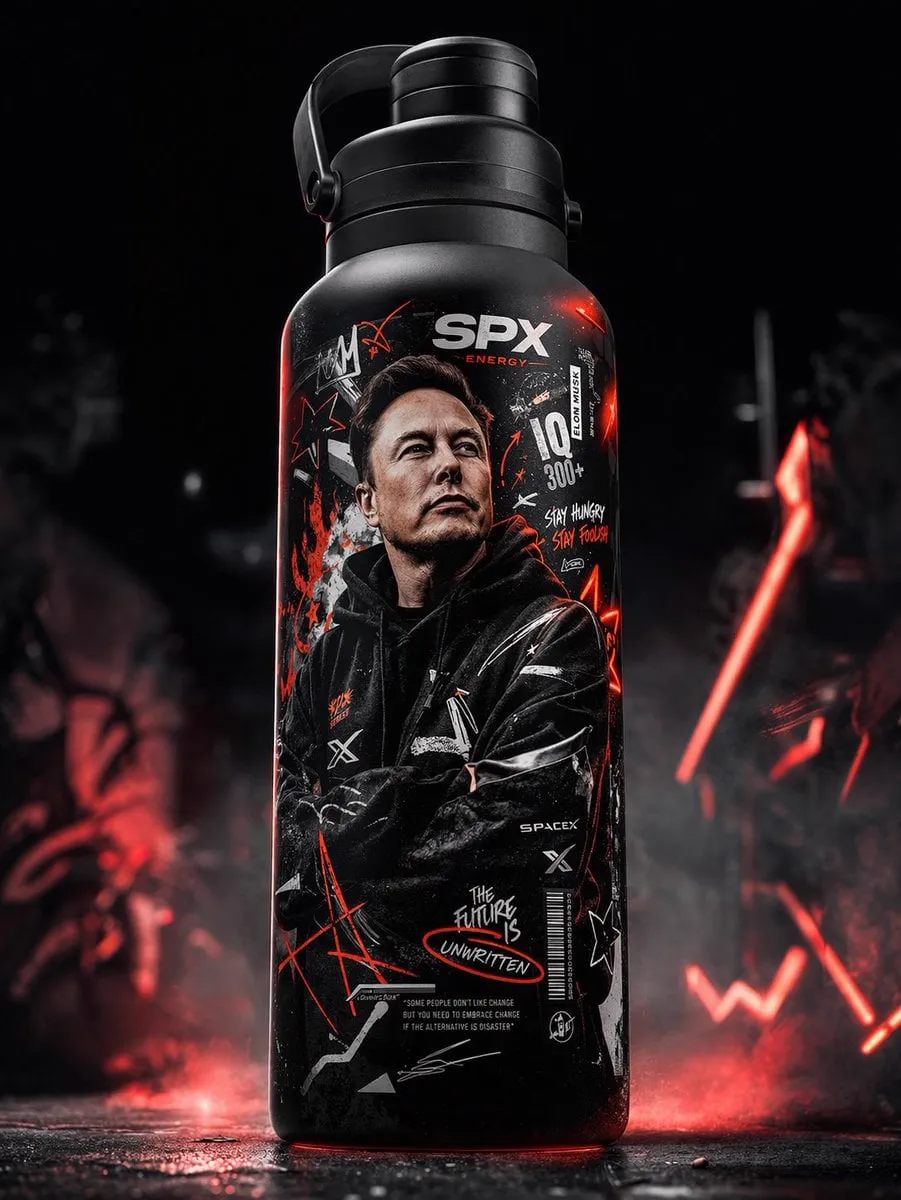 Ultra-realistic 8K hype-brand product shot of a collectible thermal bottle with… — 2/2