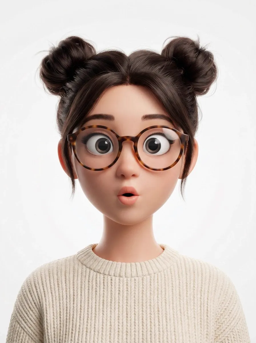 Create a head-and-shoulders Pixar-style 3D avatar of an edgy person based on… — 2/4