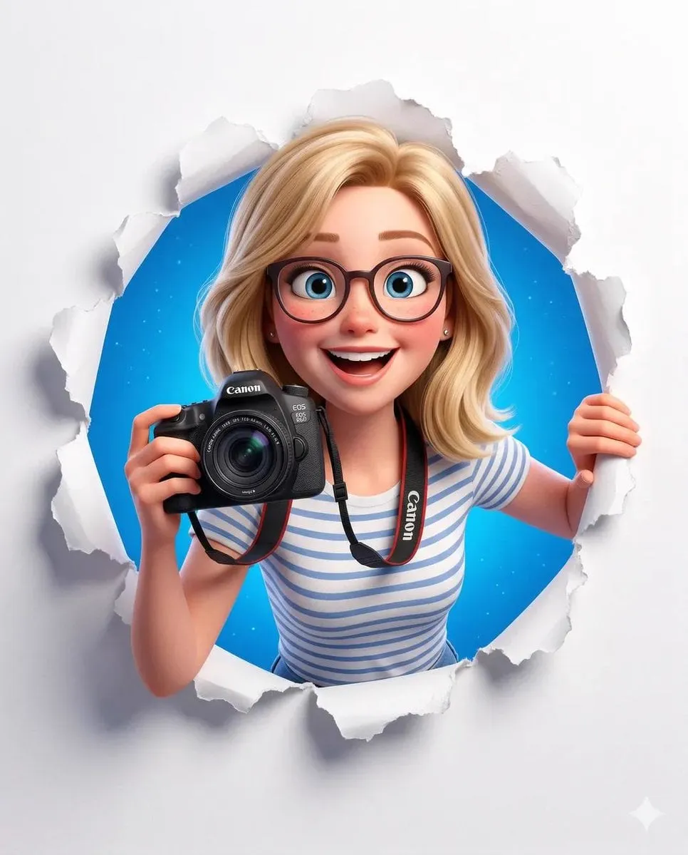 A cute stylized 3D cartoon character (boy/girl) with big expressive eyes, soft… — 2/2