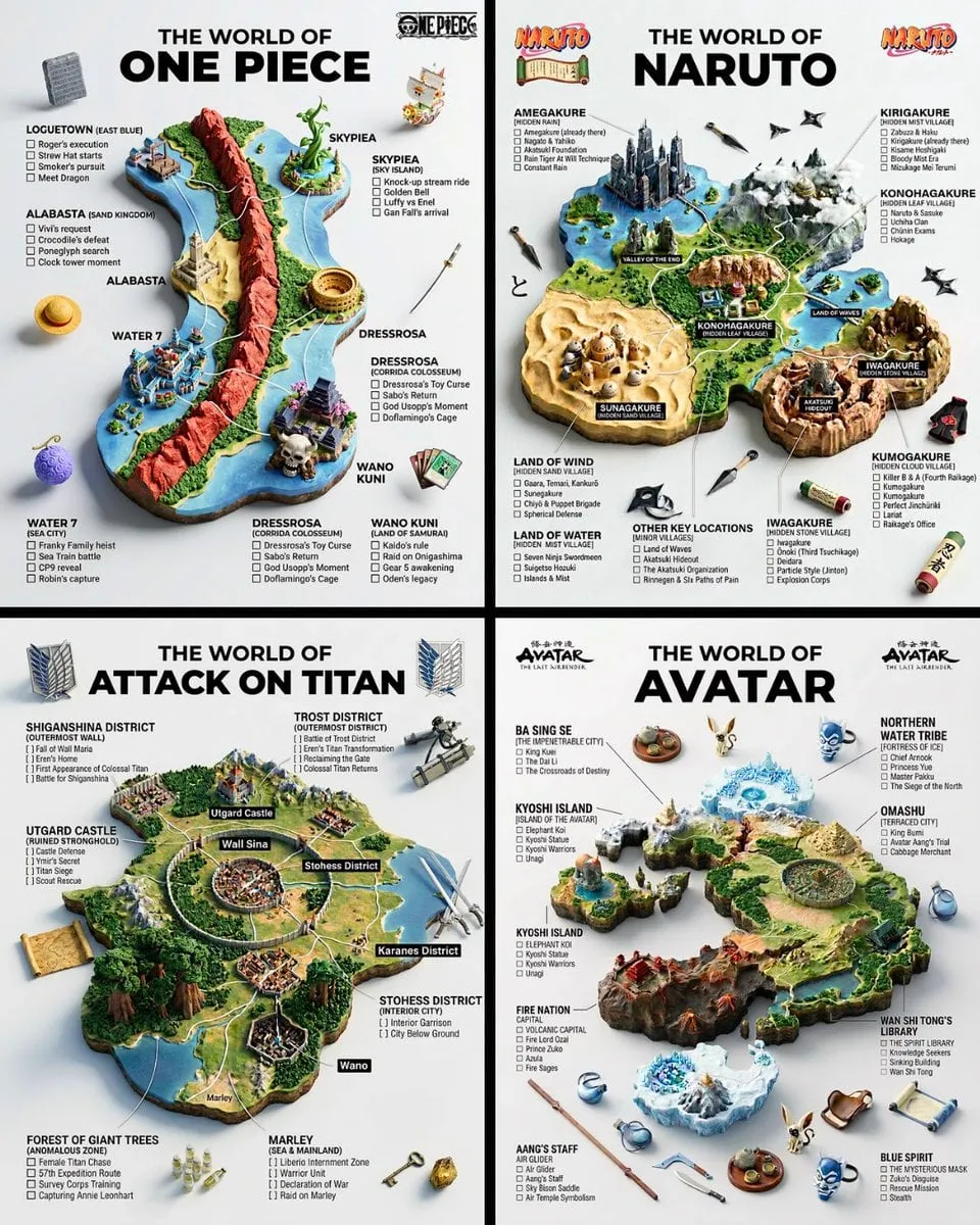 A hyper-realistic 3D world guide infographic poster for [SHOW]