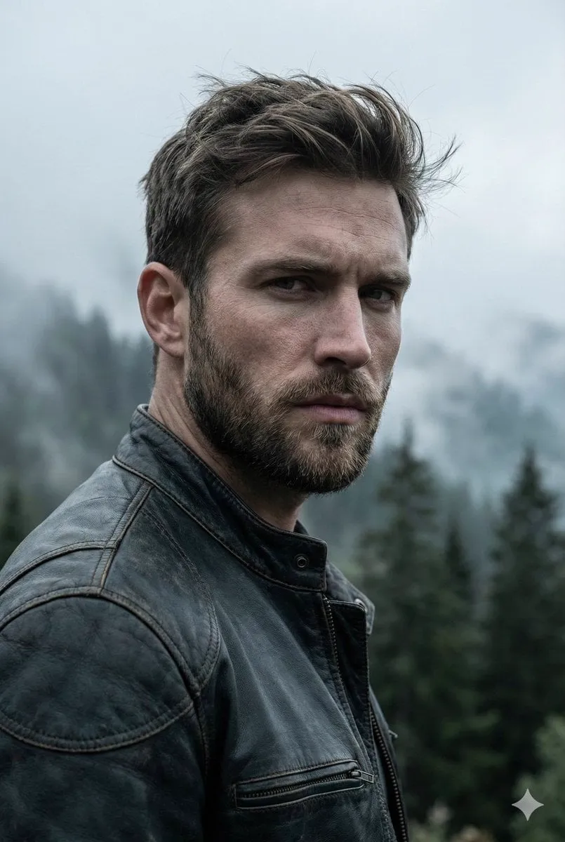 { "render_goal": "Create a hyper-realistic, cinematic portrait with a rugged… — 2/2