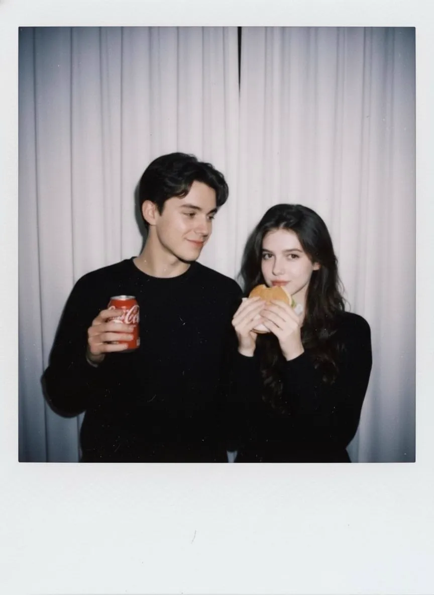 { "type": "image_generation_prompt", "style": "Polaroid-style candid…