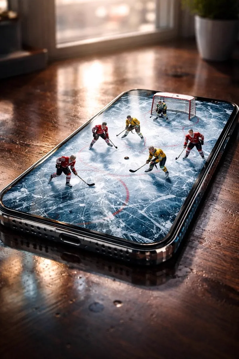 Create a hyper-realistic, stylish vertical poster featuring a smartphone lying…