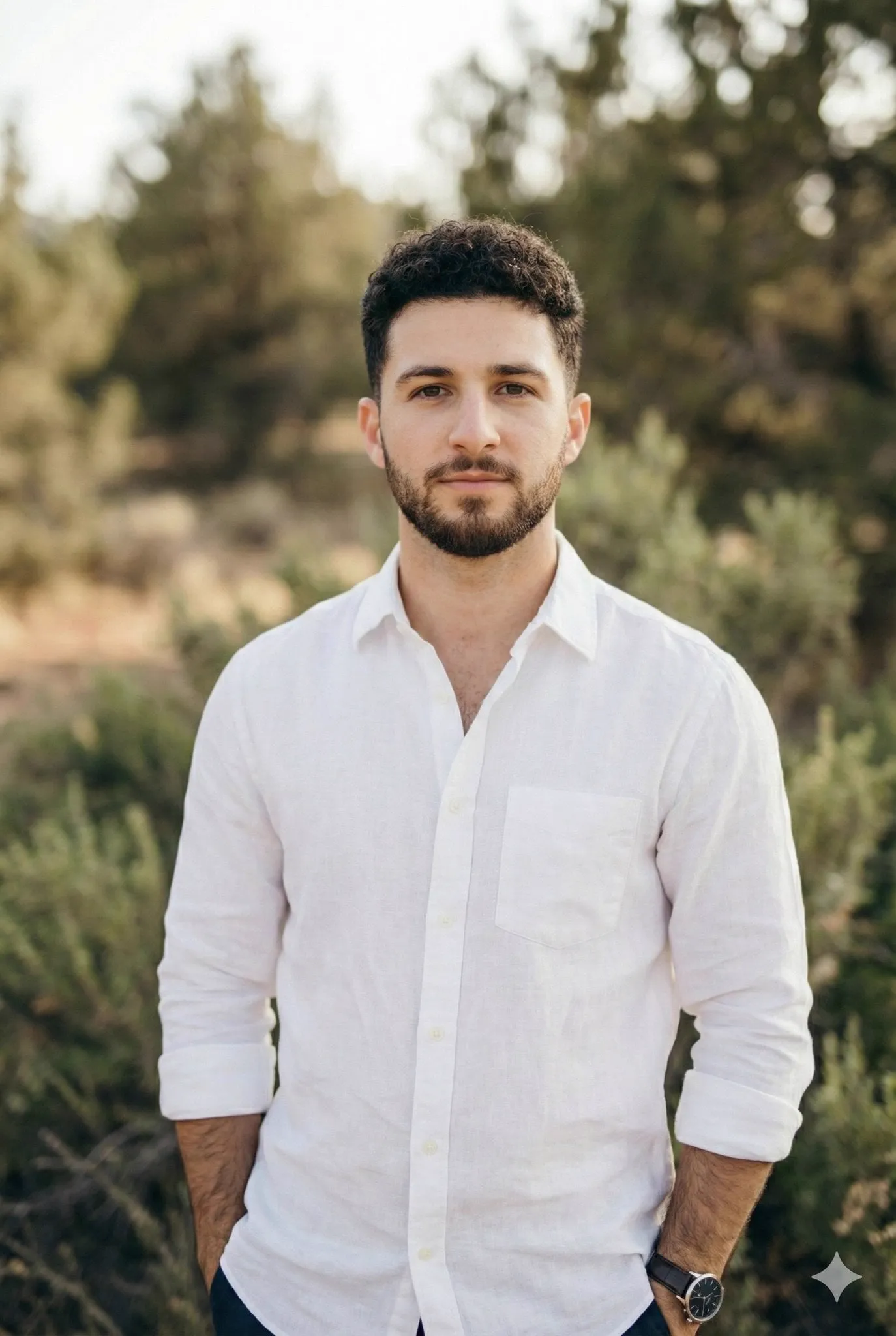 { "scene_type": "outdoor portrait", "composition": { "framing": "medium shot",… — 1/2