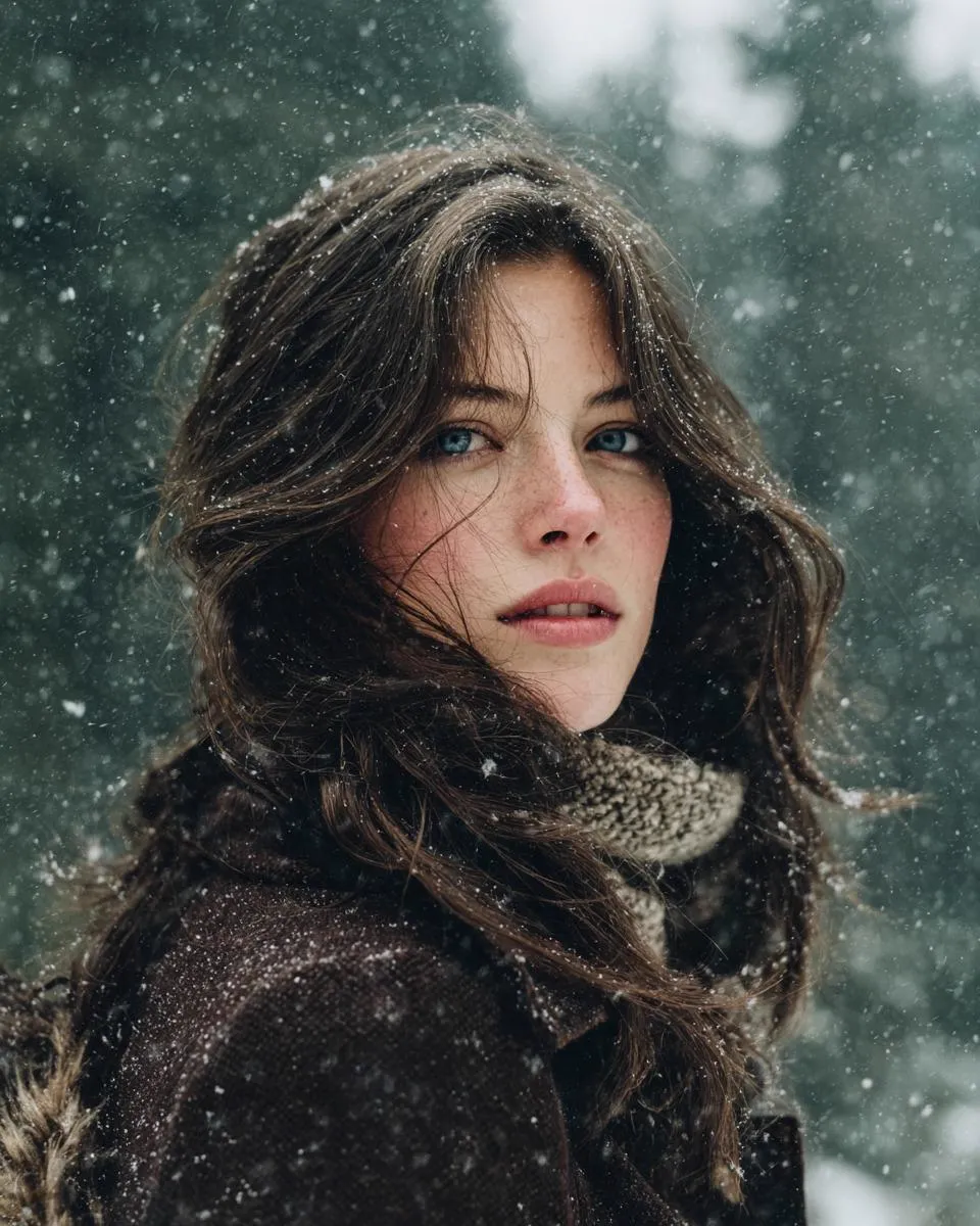 { "Objective": "Generate a cinematic, photorealistic portrait inspired by a…