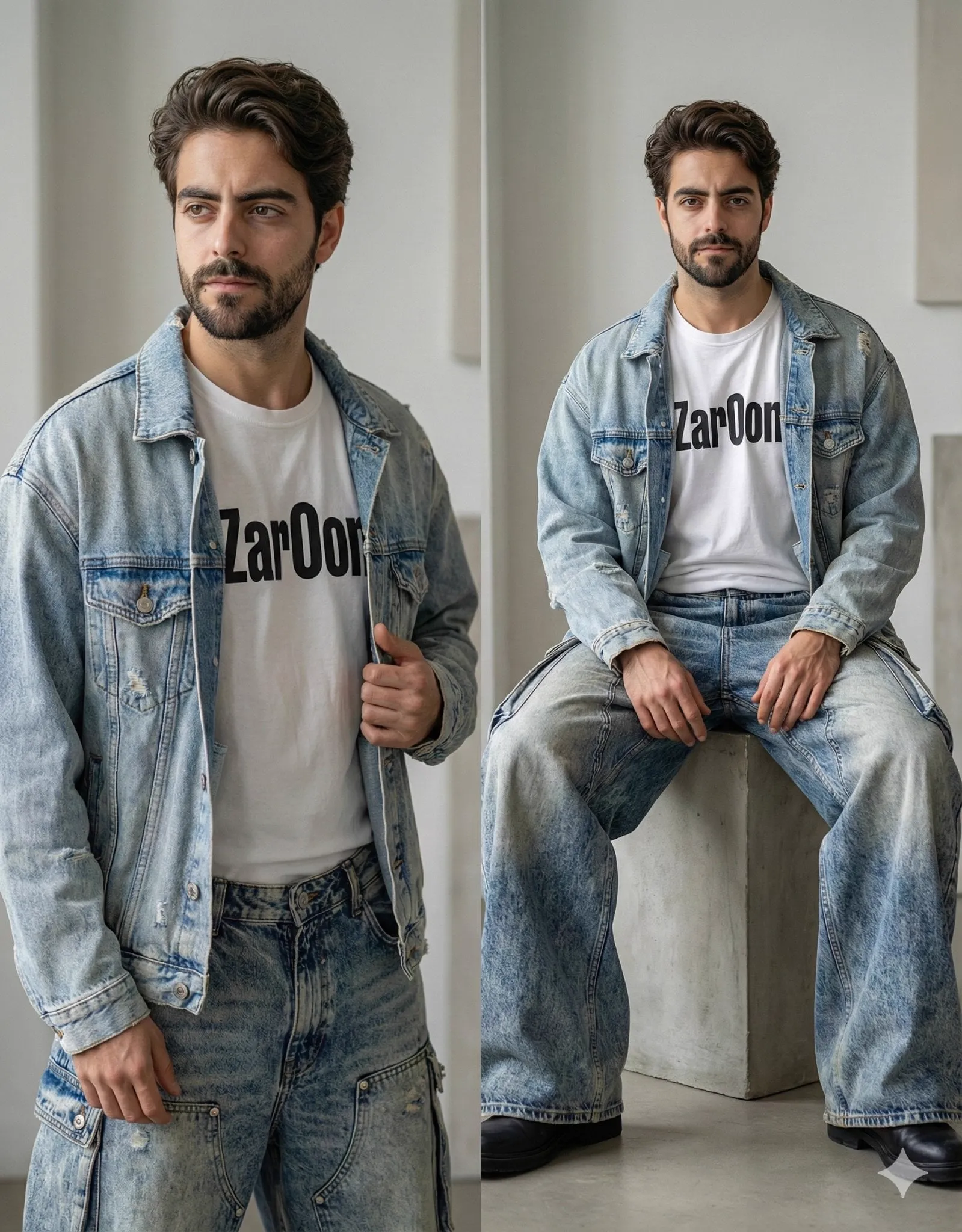 Beard. Makeup is minimal and natural, emphasizing clear skin and subtle lip… — 2/2