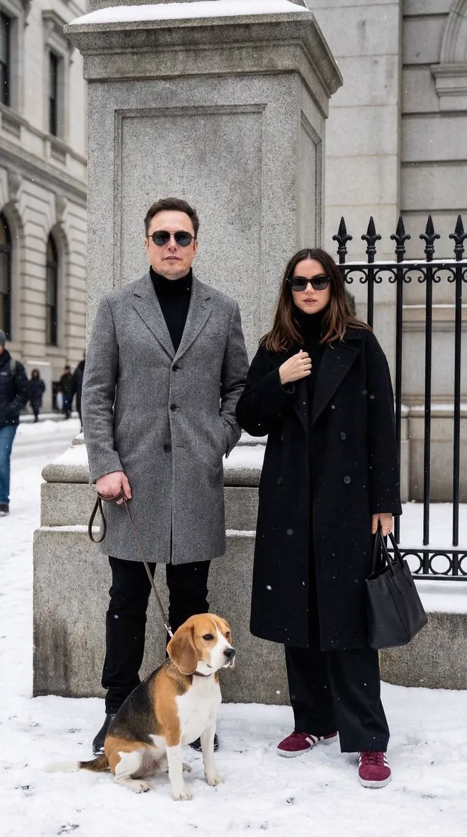 { "prompt_title": "Sophisticated Urban Winter Couple Portrait", "environment":… — 1/2