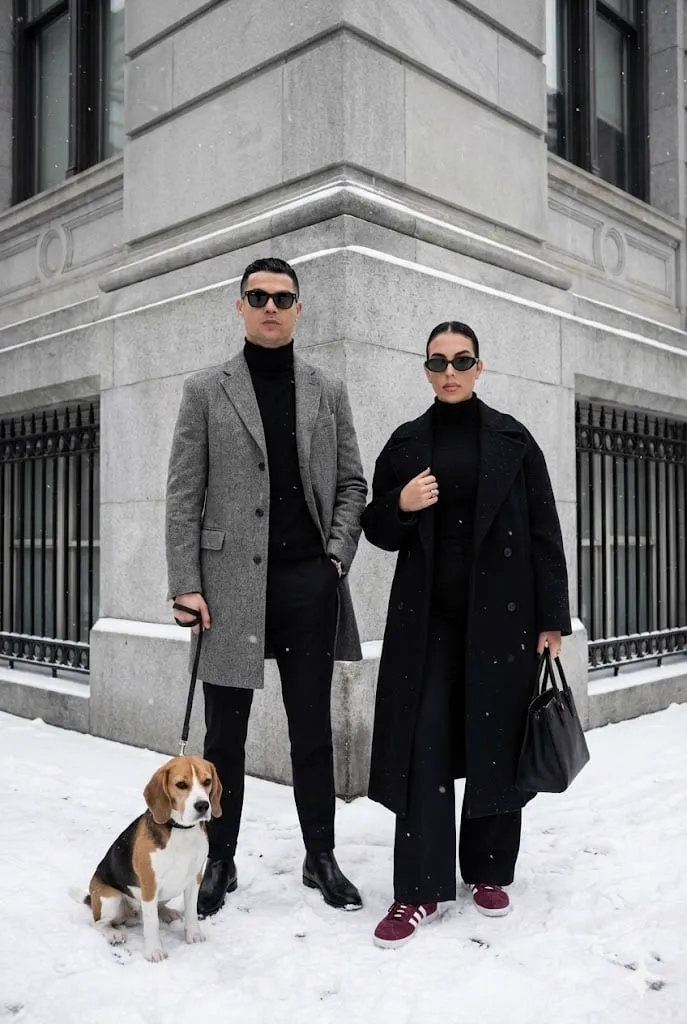 { "prompt_title": "Sophisticated Urban Winter Couple Portrait", "environment":… — 2/2