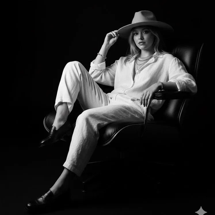 { "prompt": "Hyper-realistic 8K black-and-white studio portrait captured as a…
