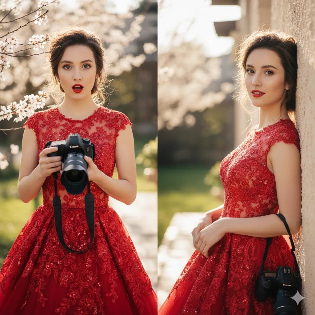 A young woman with an elegant, polished look