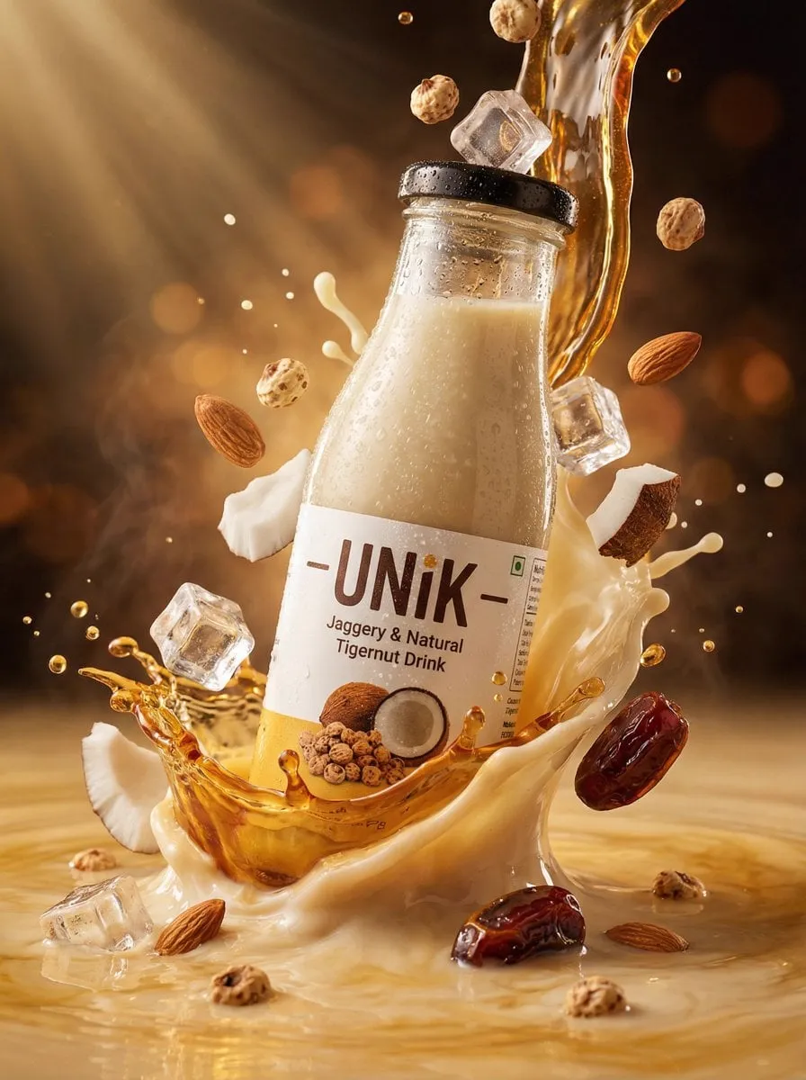 Ultra-realistic lifestyle beverage advertisement featuring a chilled bottle of… — 3/4