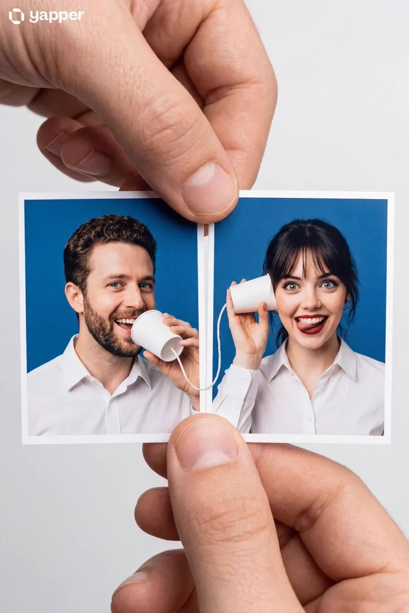 Create a Portrait Master Object: Two passport-sized photo prints held…