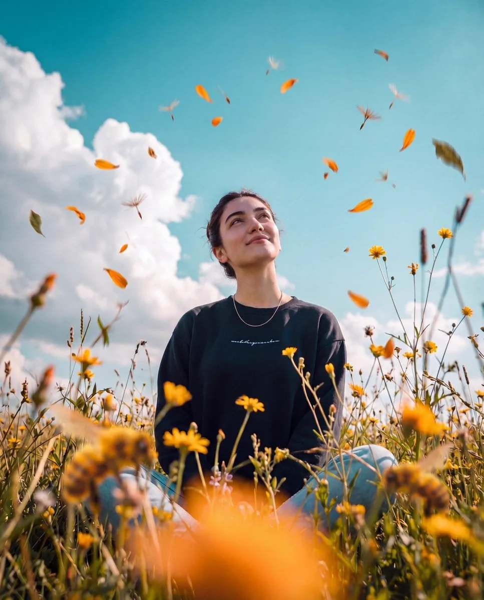 Photorealistic cinematic photo, 3:4 vertical frame, shooting from a very low… — 2/2