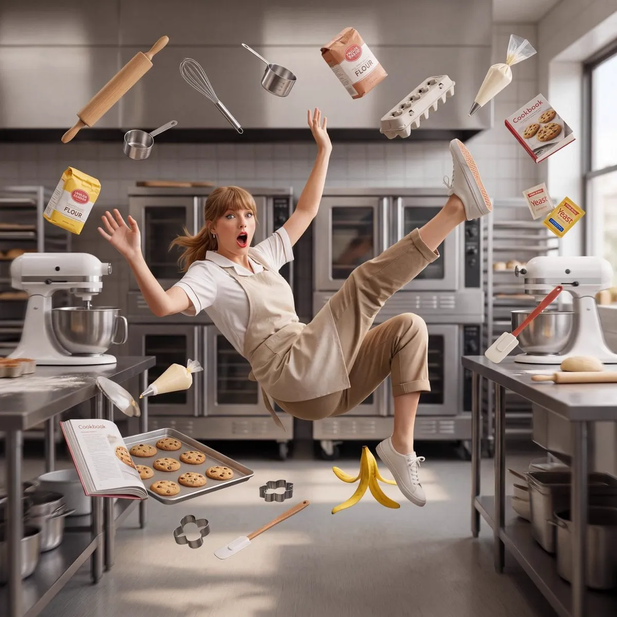 8K Ultra Photorealistic cinematic freeze-frame of a {PROFESSION} slipping on a… — 2/4
