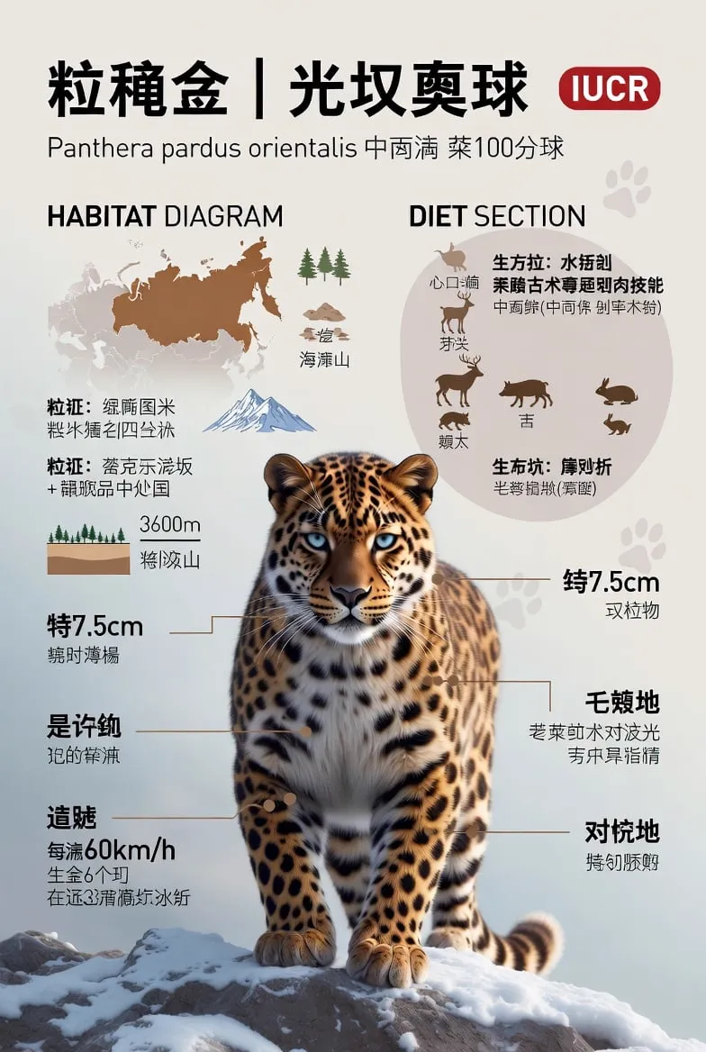Create a visually rich infographic in Chinese about an endangered animal — 2/2