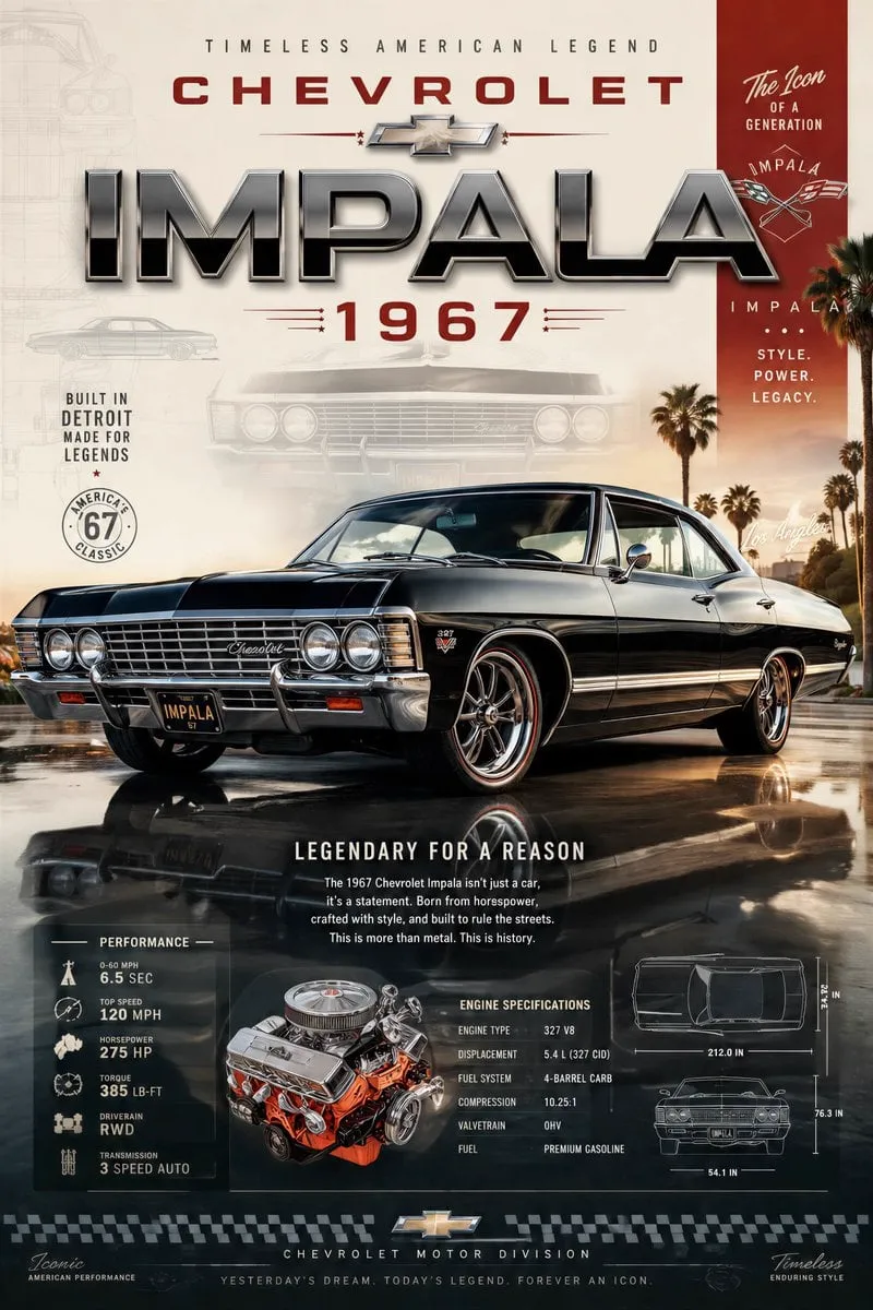 Create an epic premium automotive poster of [CAR MODEL]