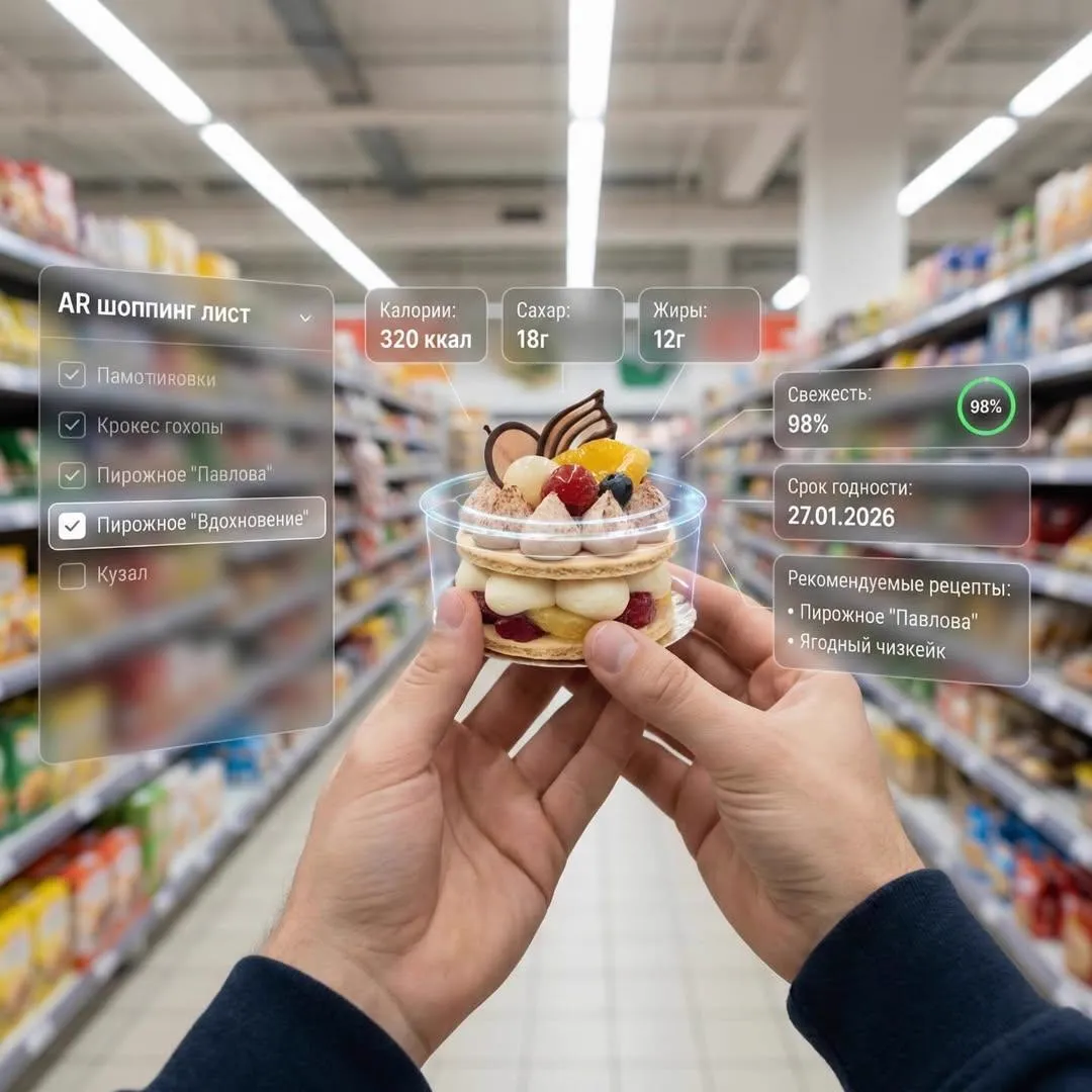First-person perspective inside a brightly lit supermarket aisle — 4/4