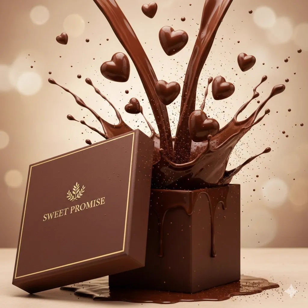 A slow, sensual luxury chocolate commercial shot in ultra-high definition