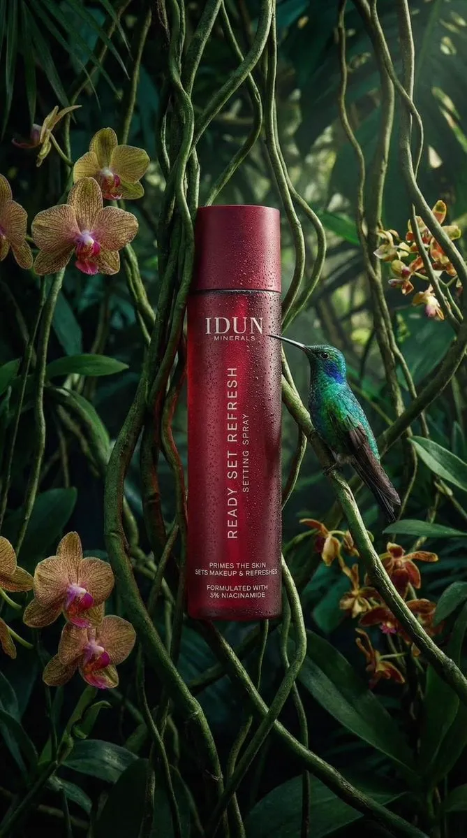 { "subject": { "primary": "Cosmetic spray bottle", "secondary": "Hummingbird",…