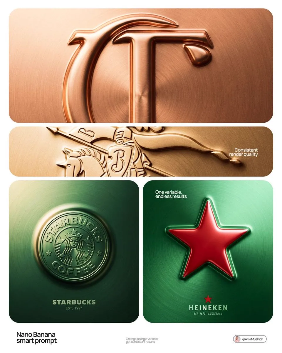 [BRAND NAME] + [COLOR] Act as a Senior CGI Artist and Brand Identity Director…