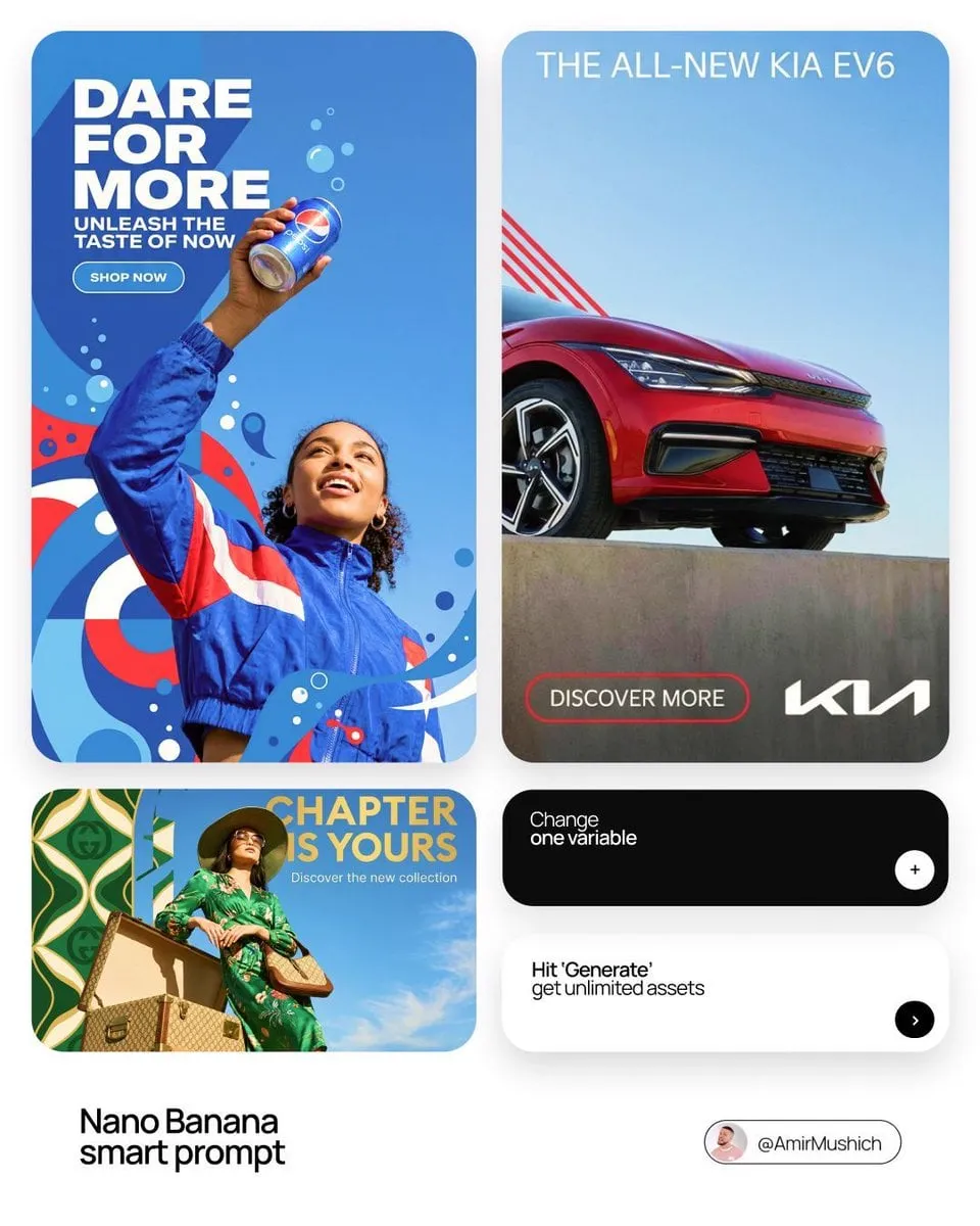 [BRAND NAME] | [HEADLINE] | [SUB-TEXT] | [CTA]. Act as a Senior Art Director