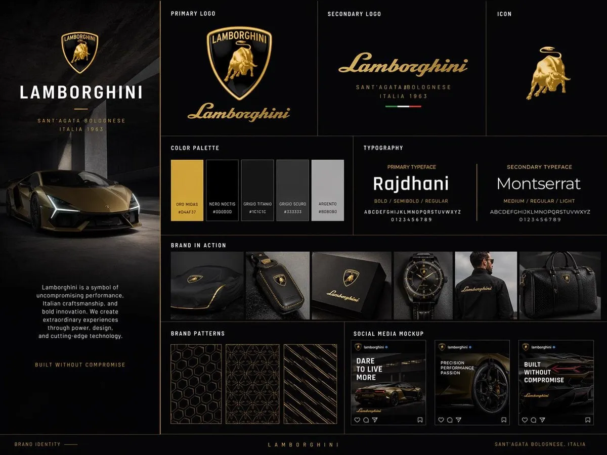 Create a premium brand kit board for [BRAND NAME], presented like a…