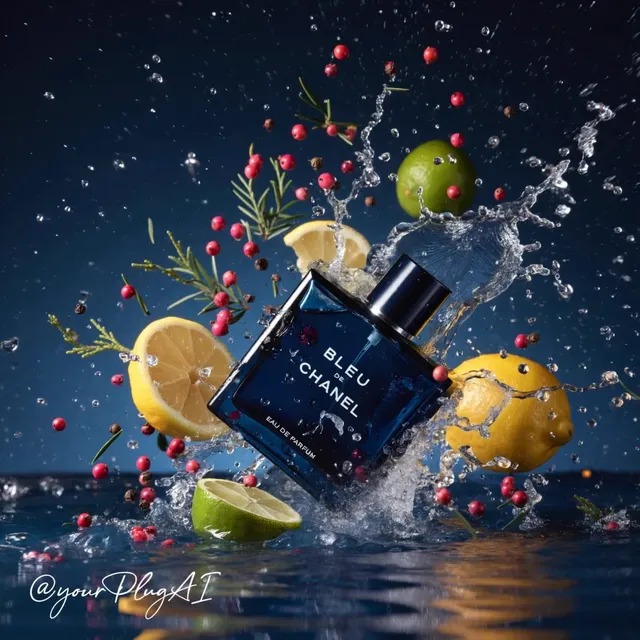 Hyper-Realistic Cinematic Luxury Perfume Product