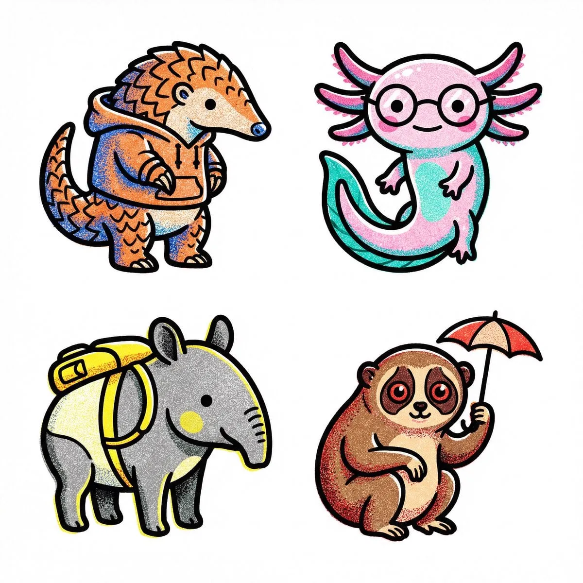 Create a collection of icons representing [a theme], they belong together as a…