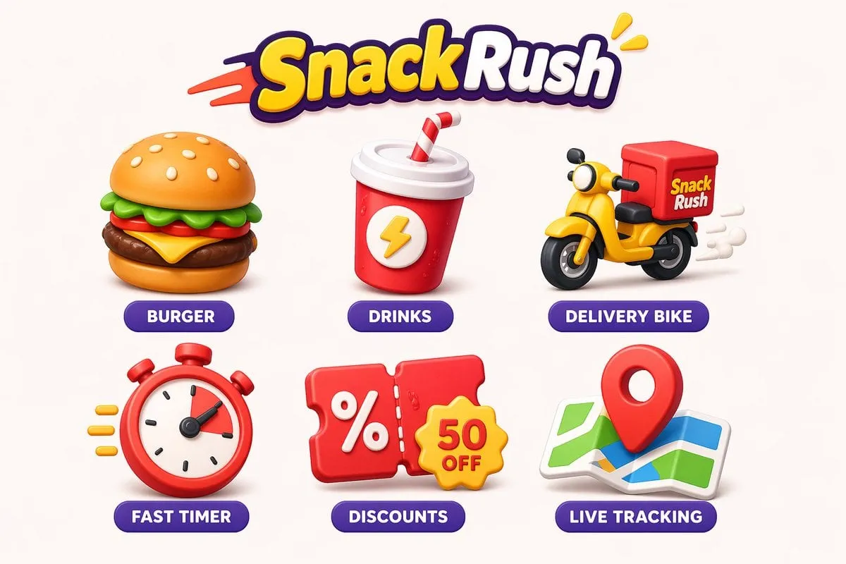 Create a cohesive collection of playful icons for [BRAND NAME], a [BRAND…