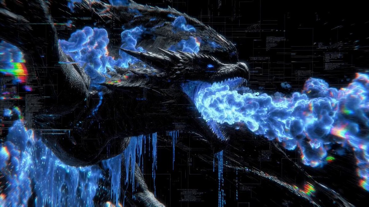 Cyberpunk Glitch Dragon Video Prompt