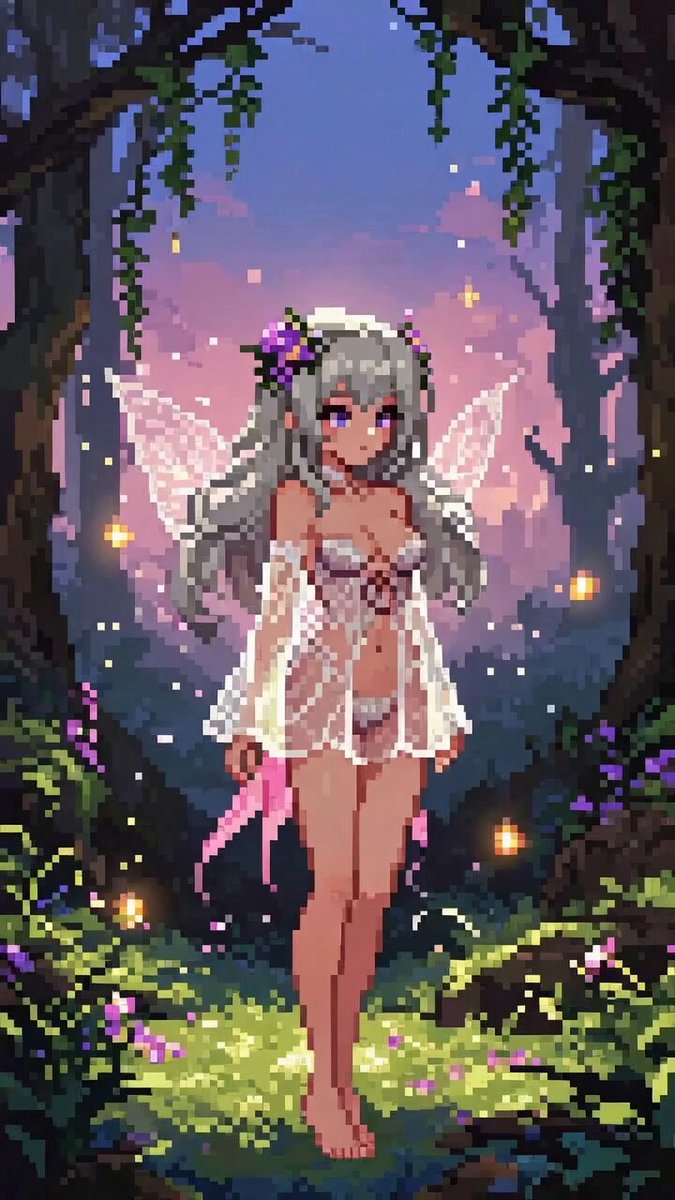 8-bit Pixel Art Ethereal Fairy Animation