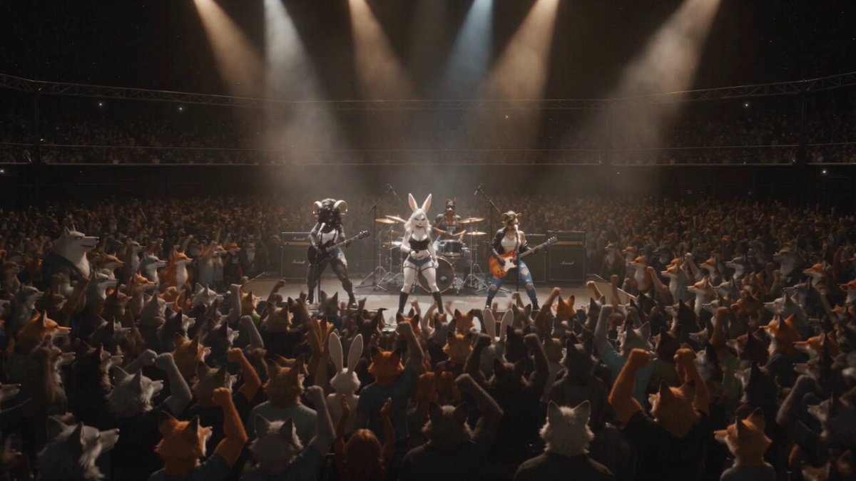 Anthropomorphic Rock Band Live Concert